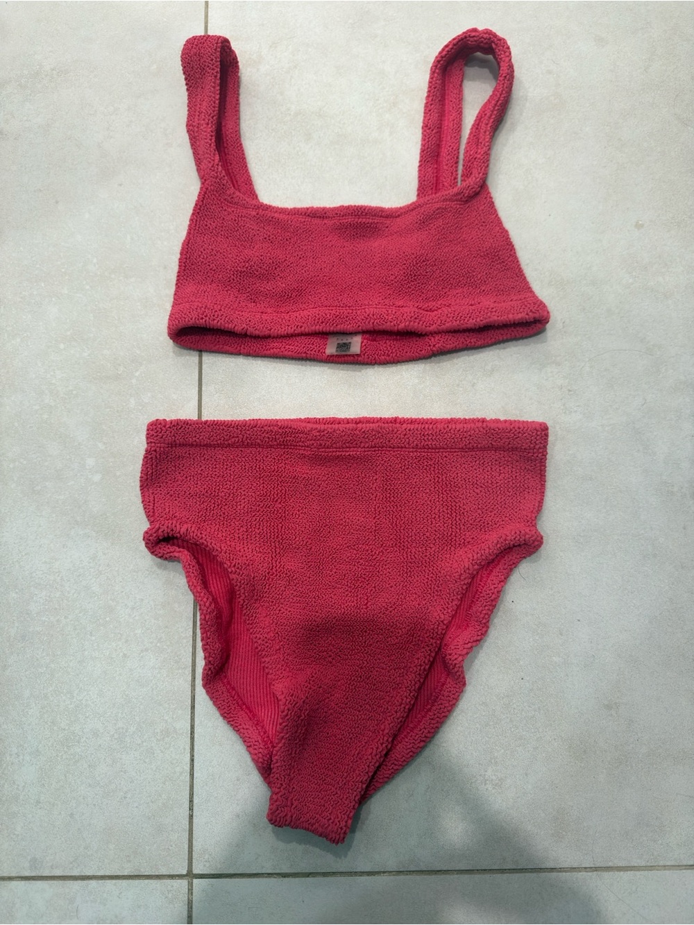 Raspberry Pink High Waisted Two-Piece Bikini Set